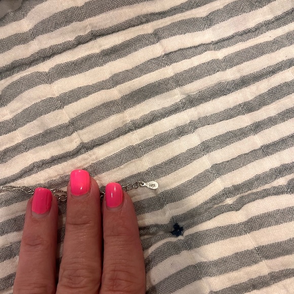 Beautiful Authentic Natural Ruby & Silver Cross Pendant Necklace - Picture 7 of 7